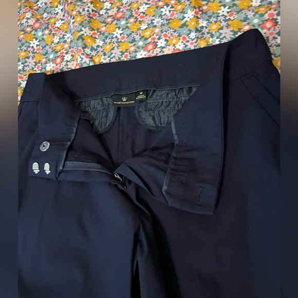Worthington Navy Blue Dress Pants Size Womens 12 - Picture 2 of 3